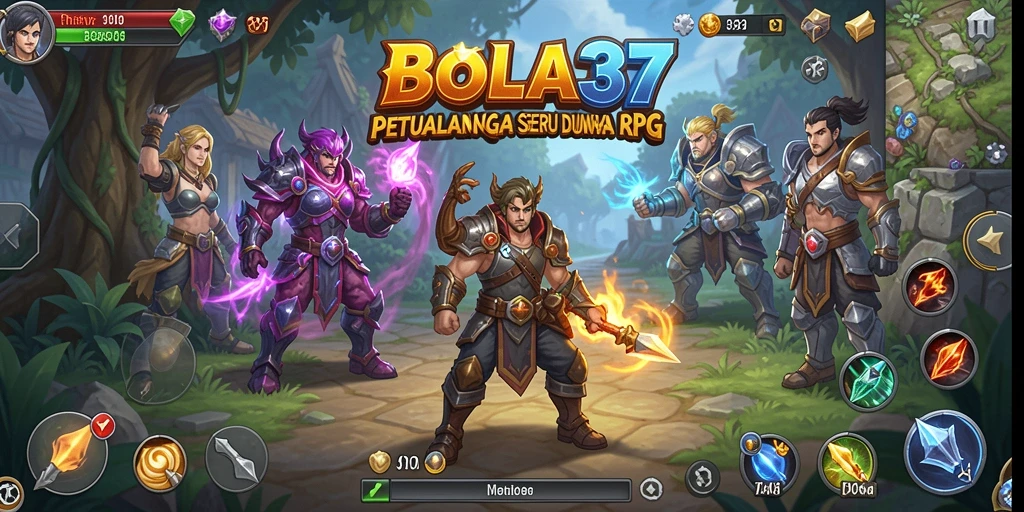 Tampilan seru dari gameplay RPG BOLA37 dengan karakter dan petualangan.