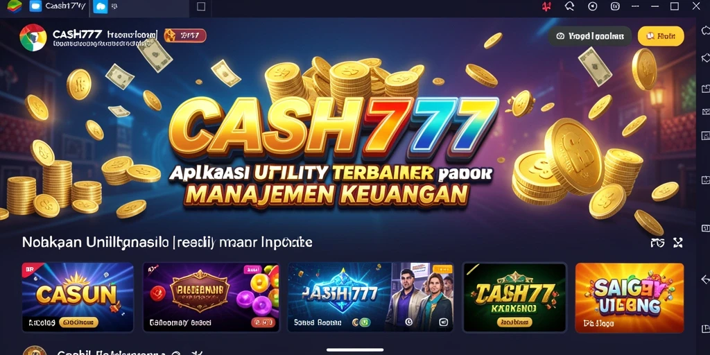 Tampilan antarmuka pengguna CASH777 yang intuitif dan menarik.