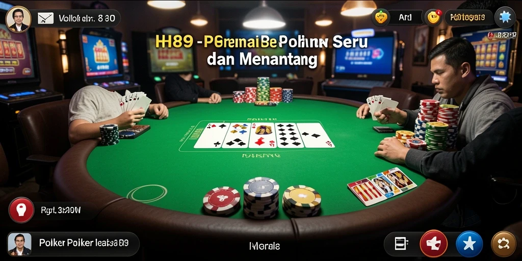 Tampilan gameplay H89 dengan aksi seru permainan Poker.