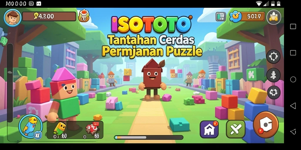 Tampilan gameplay ISOTOTO yang menantang dan seru.