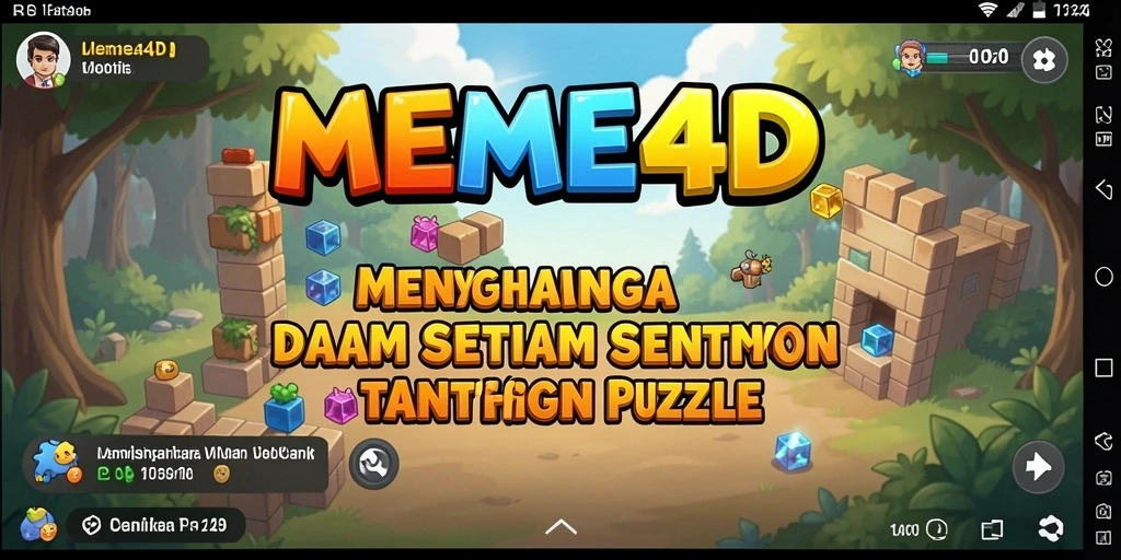 Tampilan gameplay menantang dan seru di MEME4D.