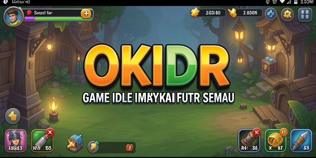 Tampilan menarik gameplay Idle OKIDR dengan karakter lucu.